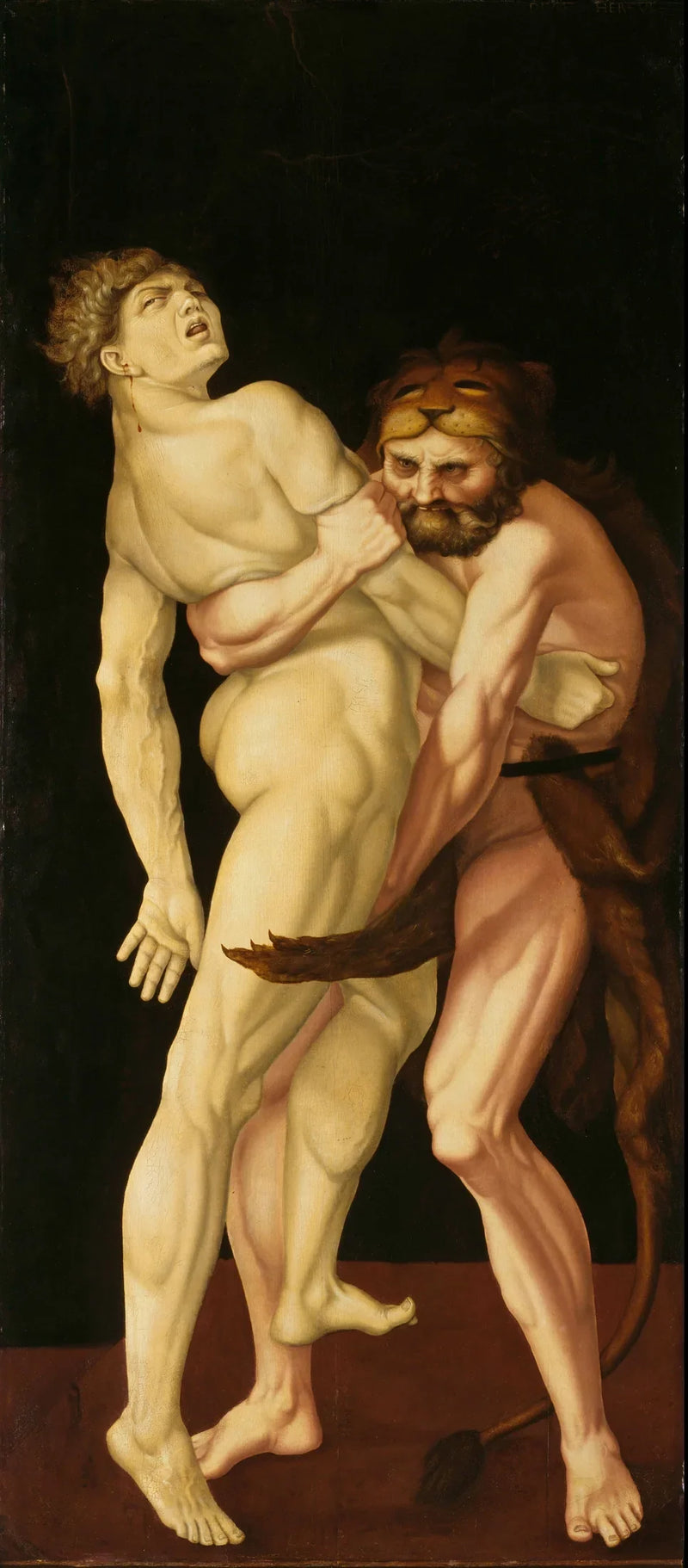 Hérakles och Antaeus - Hans Baldung Grien