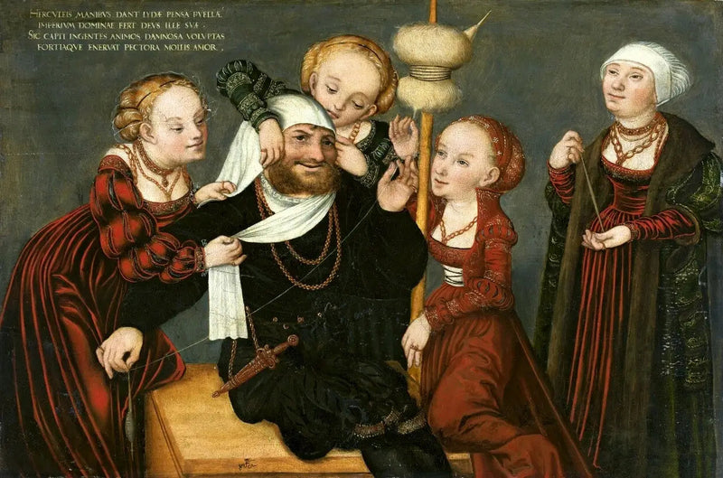Hérakles och Omfale - Lucas Cranach den äldre
