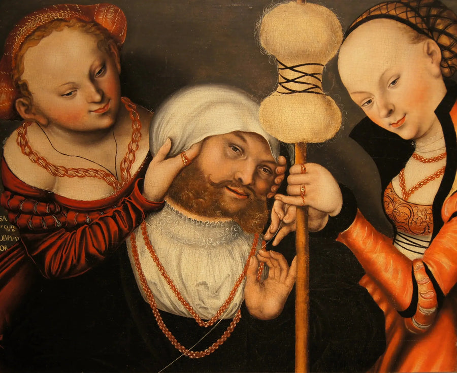 Herakles och Omfale - Lucas Cranach den äldre