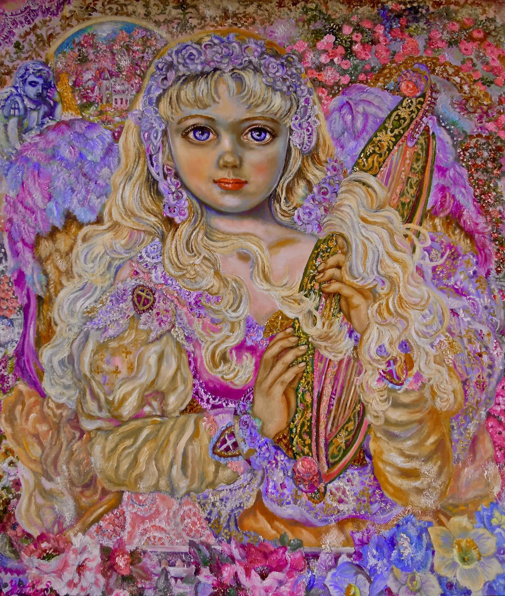 Herbal angel - Yumi Sugai image 1 tableau peint à l’huile sur toile
