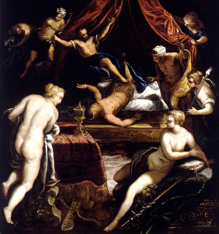 Hercule jagar Faunen - Jacopo Tintoretto