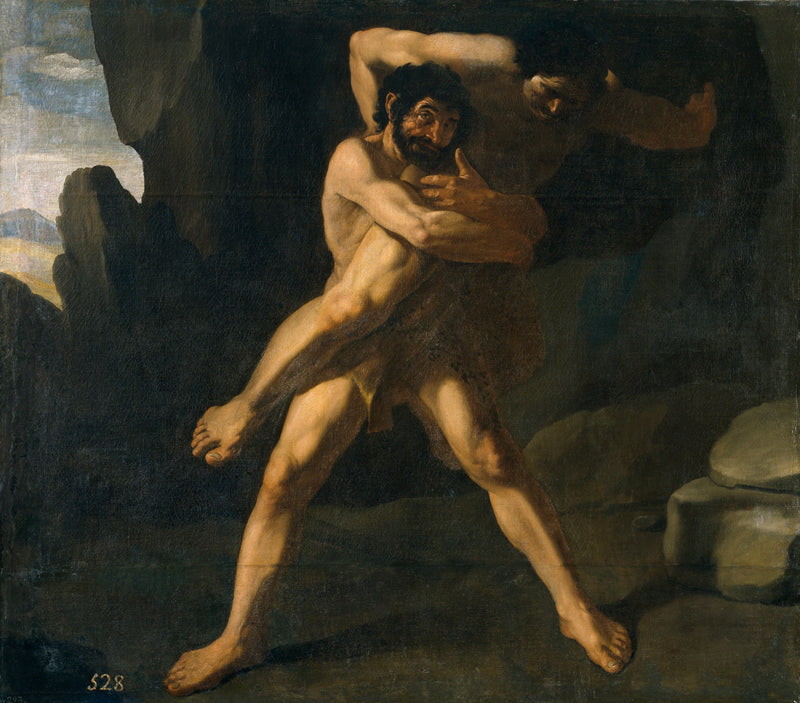 Herkules som kämpar mot Antaeus - Francisco de Zurbarán