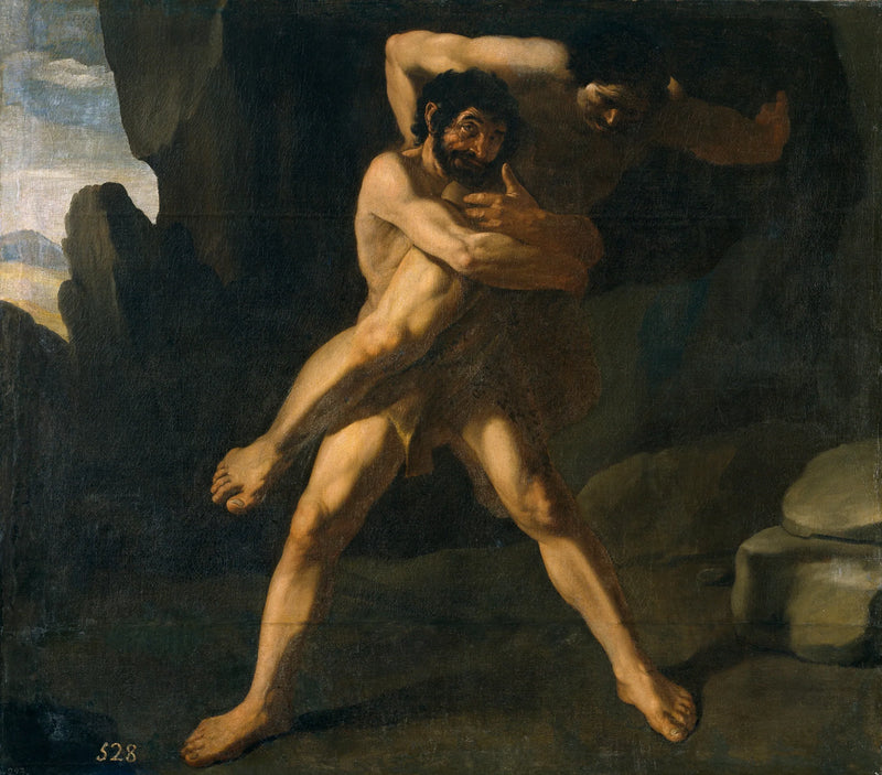 Herkules som kämpar mot Antaeus - Francisco de Zurbarán
