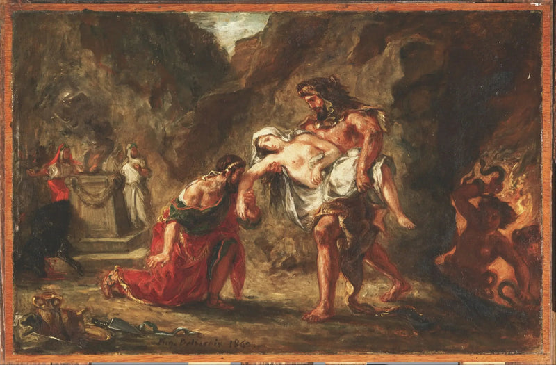 Herkules och Alceste - Eugène Delacroix
