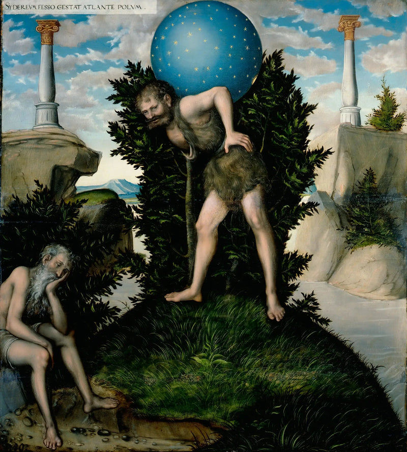 Herkules och Atlas - Lucas Cranach den äldre