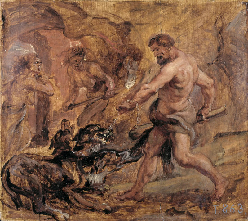 Herkules och Kerberos - Peter Paul Rubens