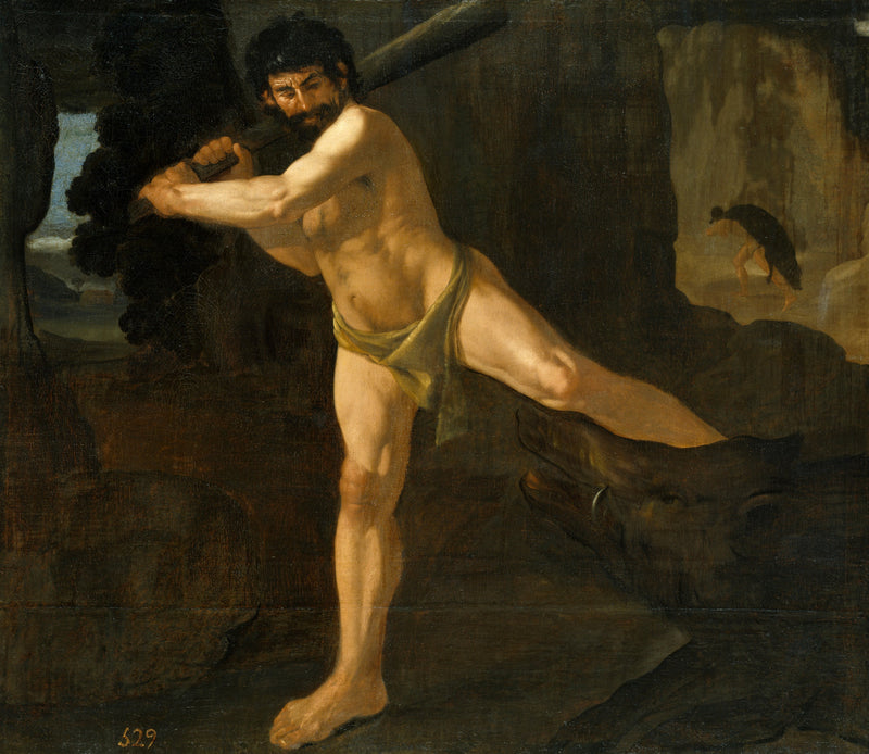 Herkules och vildsvinet från Erymanthos - Francisco de Zurbarán