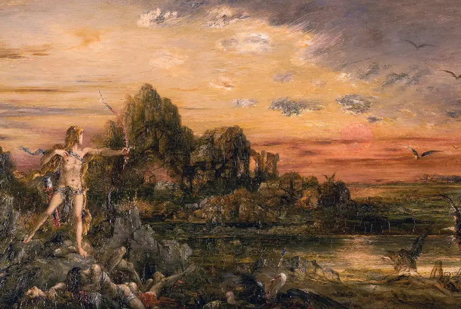 Herkules och fåglarna vid Stymphalelaket - Gustave Moreau