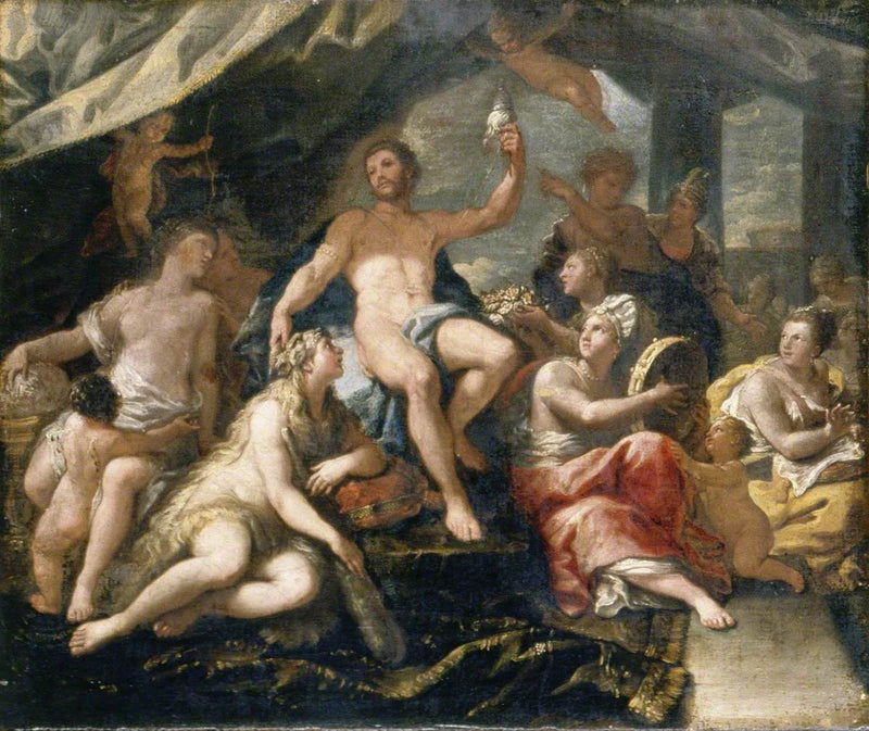 Herkules och Omfale - Luca Giordano