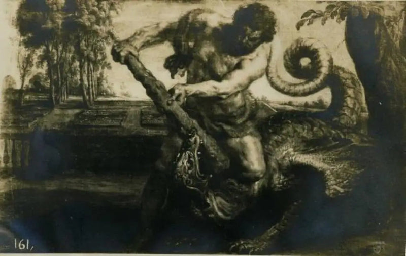 Herkules som dödar draken i Hesperidernas trädgård - Peter Paul Rubens