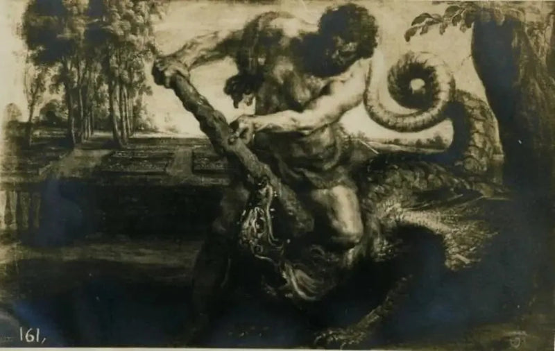 Herkules som dödar draken i Hesperidernas trädgård - Peter Paul Rubens