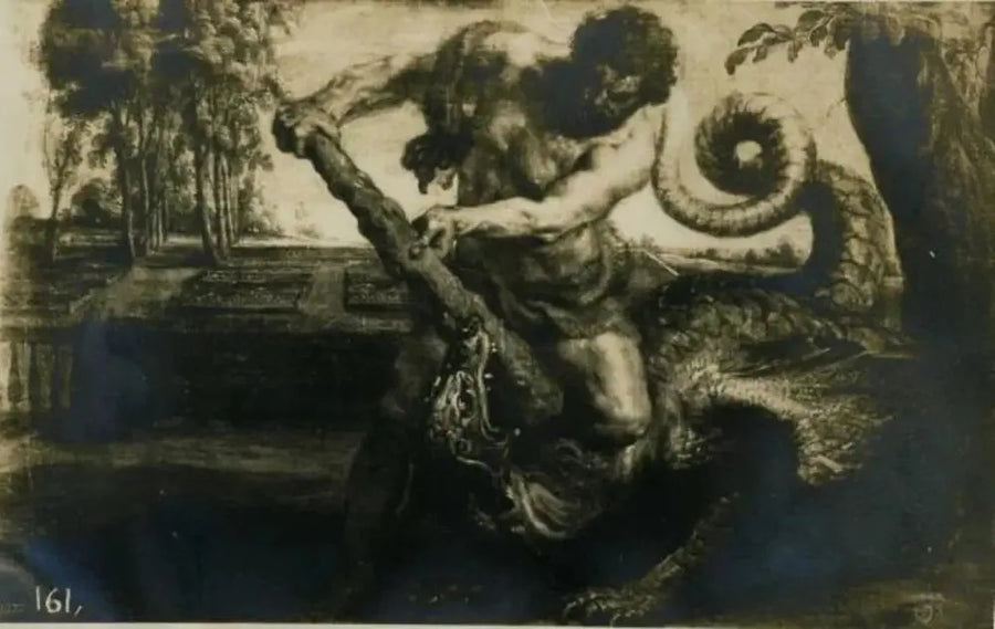 Herkules som dödar draken i Hesperidernas trädgård - Peter Paul Rubens