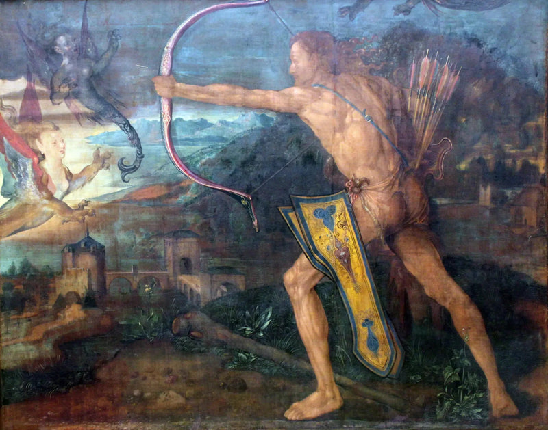 Herkules dödar fåglarna vid Stymphalosjön - Albrecht Dürer
