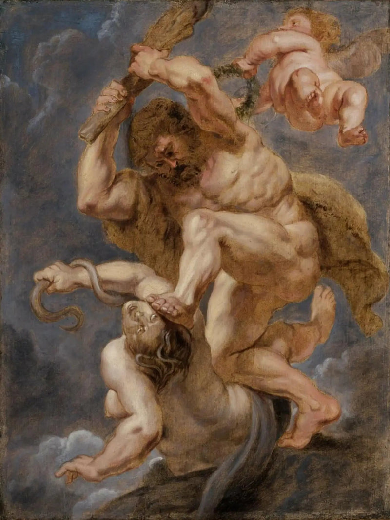 Herkules, hjältemodig dygd som övervinner oenighet - Peter Paul Rubens