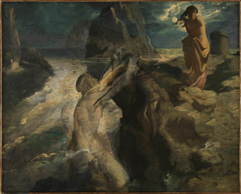 Héro och Léandre - Théodore Chassériau