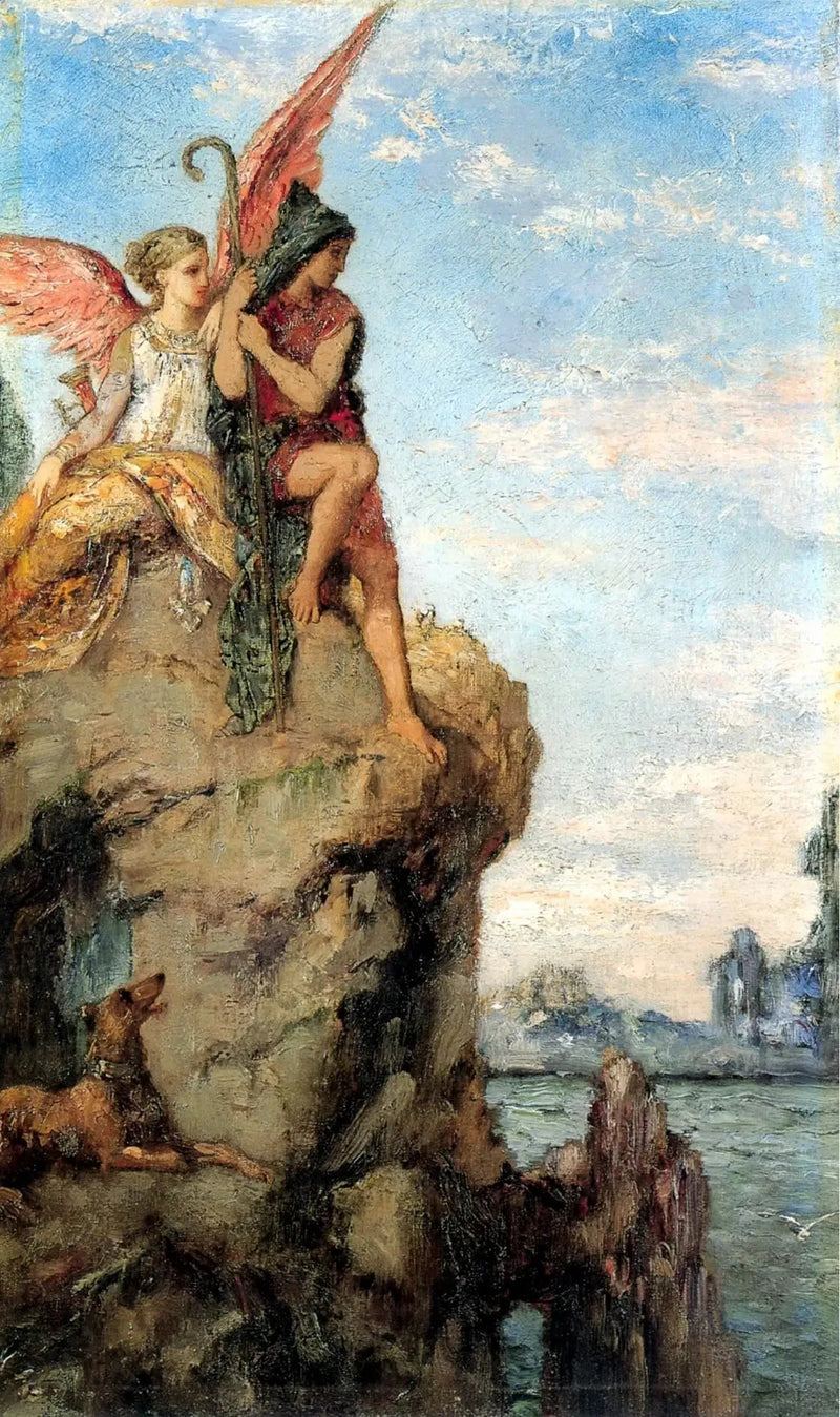 Hesiod och Musern - Gustave Moreau