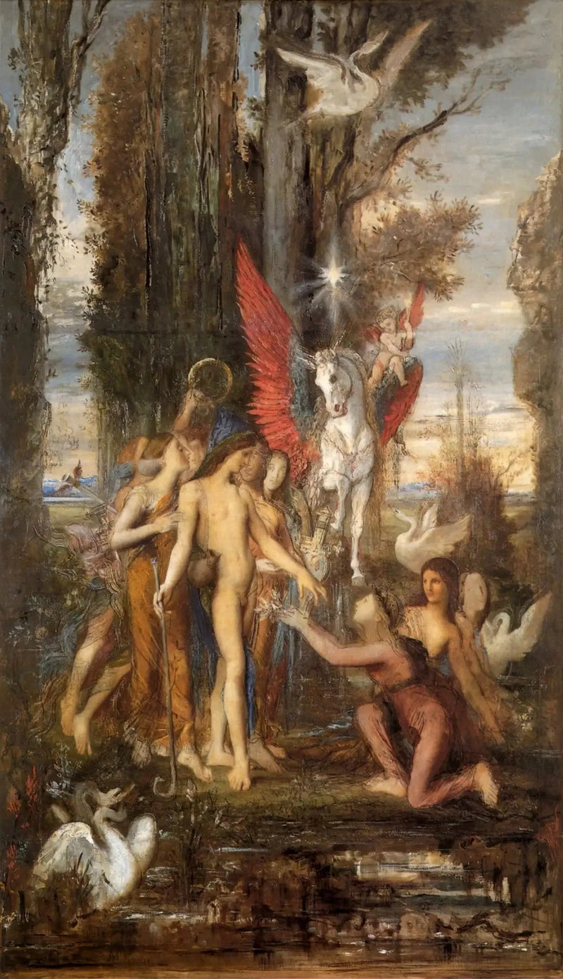 Hesiodos och Muserna - Gustave Moreau