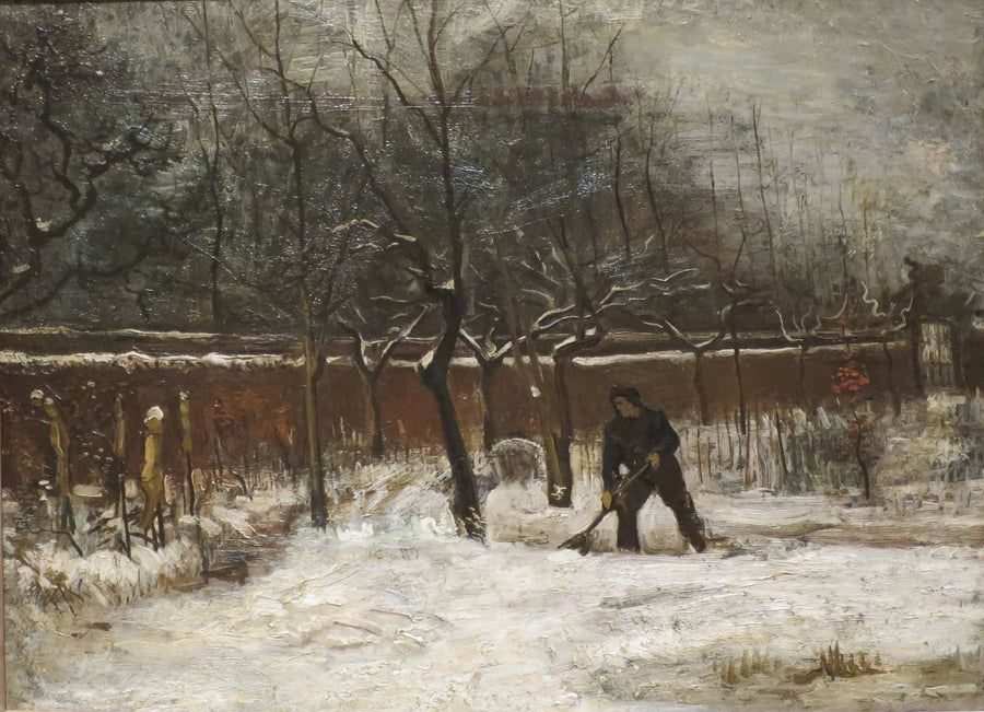 Vinter (Prästgårdens trädgård under snön) - Vincent van Gogh