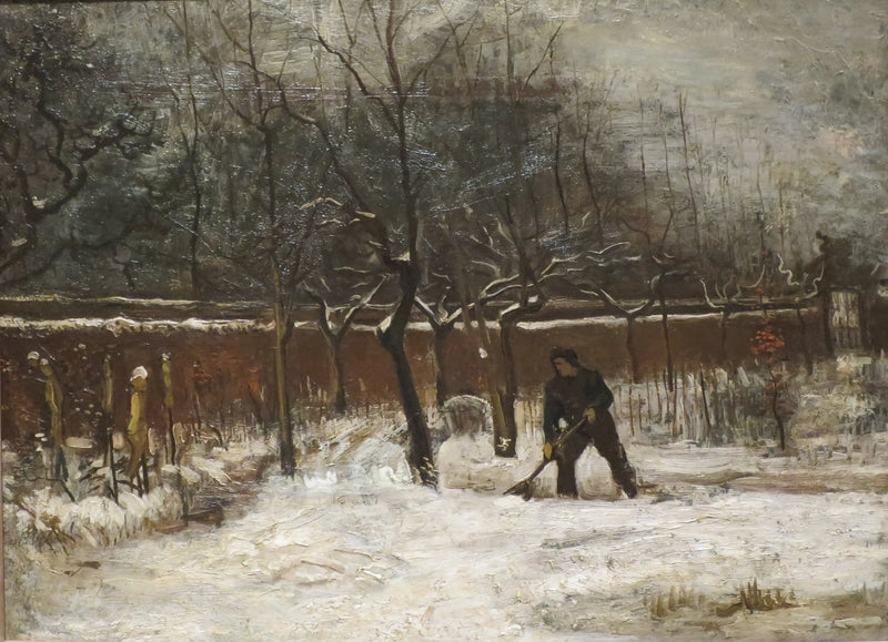 Vinter (Prästgårdens trädgård under snön) - Vincent van Gogh