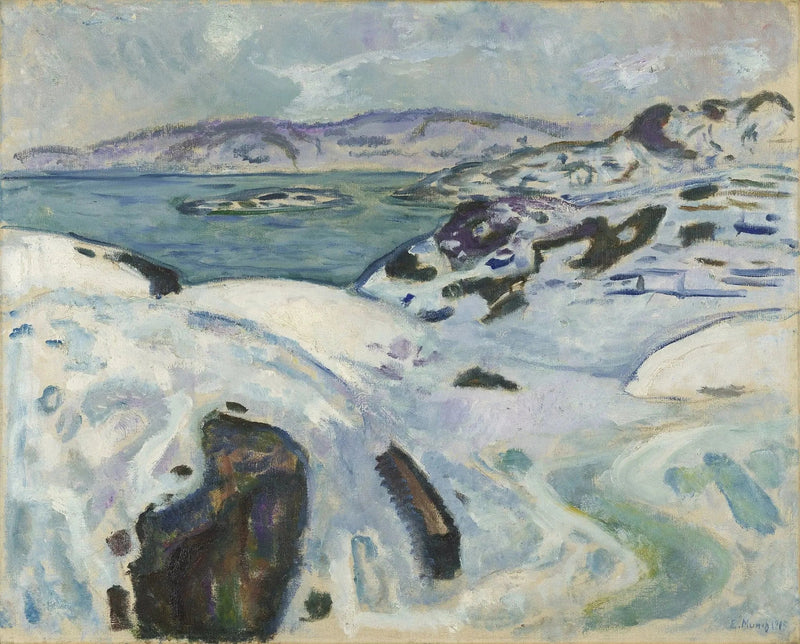 Vinter vid kusten - Edvard Munch