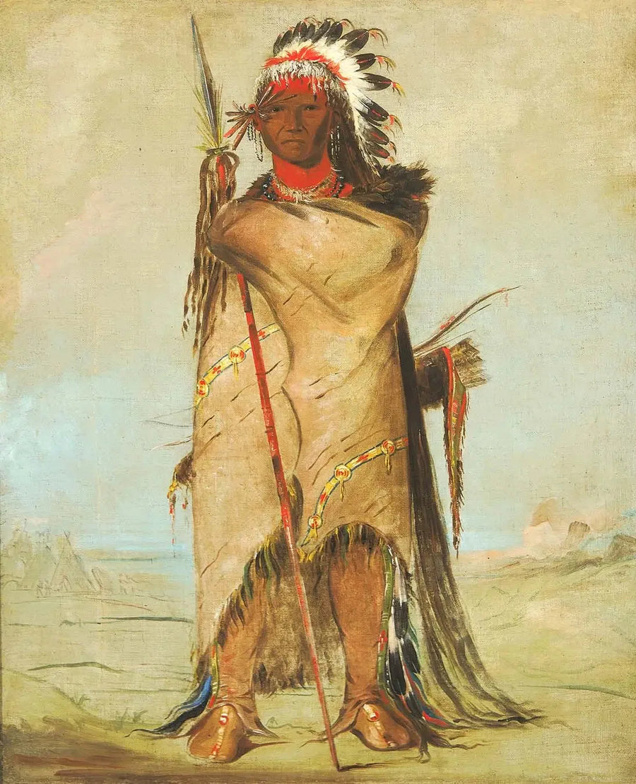 Hó-ra-tó-a, en Brave - George Catlin