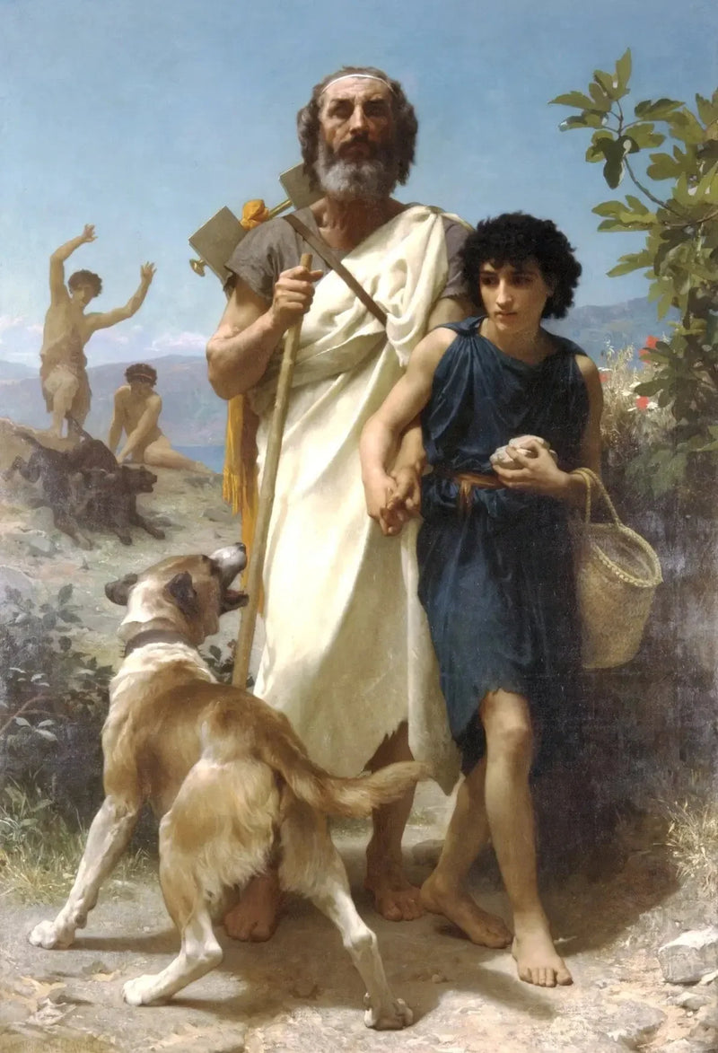 Homeros och hans guide - Bouguereau