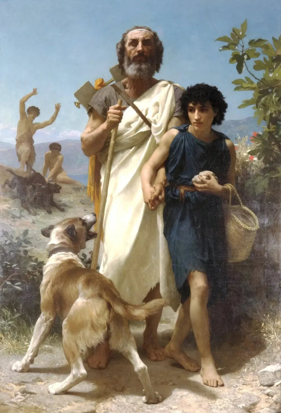 Homeros och hans guide - Bouguereau