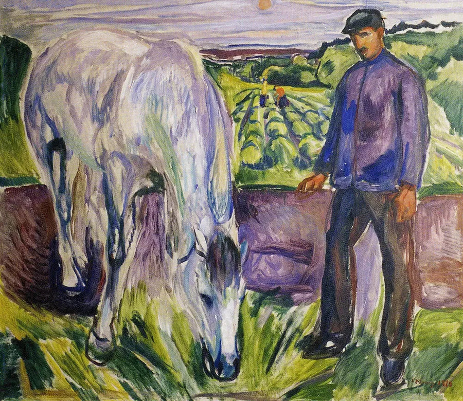 Man med häst - Edvard Munch