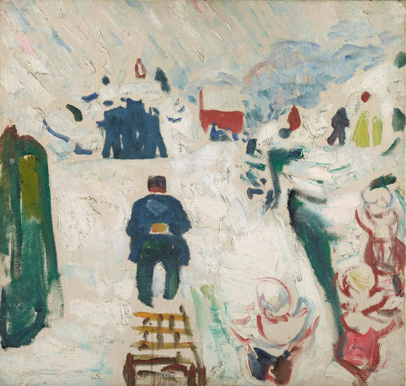Man med släde - Edvard Munch