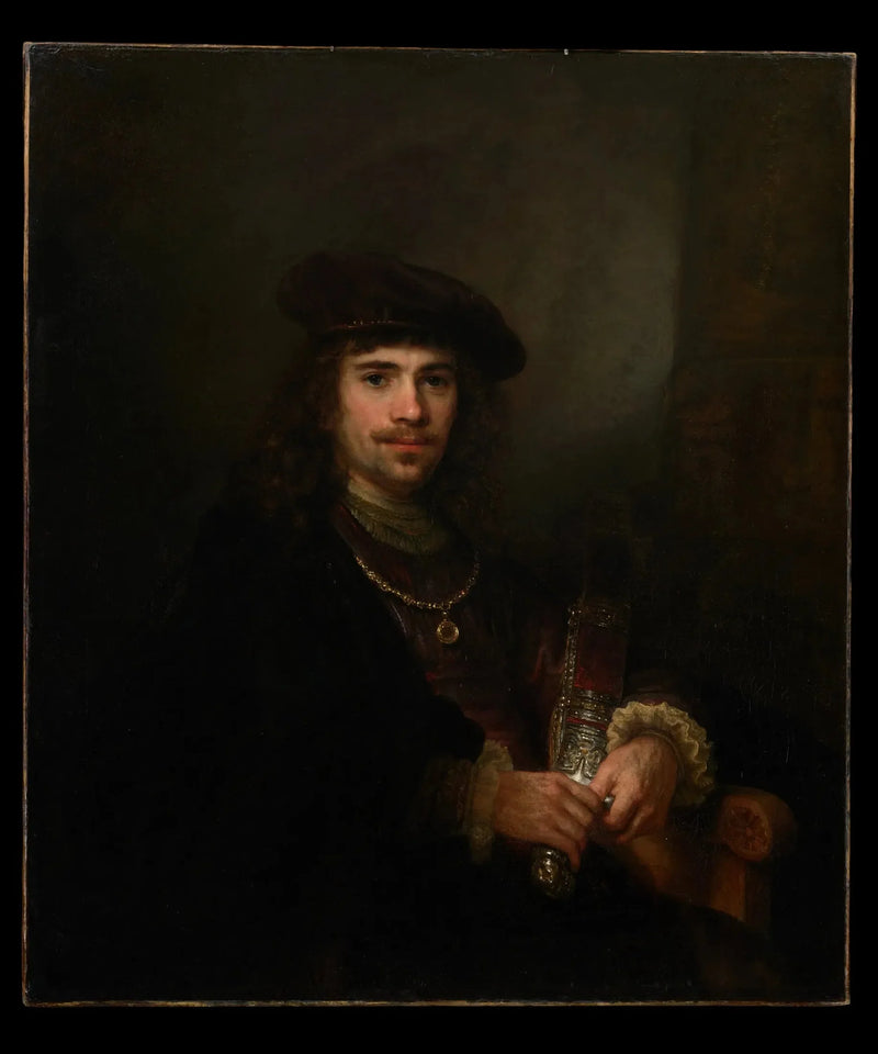 Man med ett svärd och en basker - Rembrandt