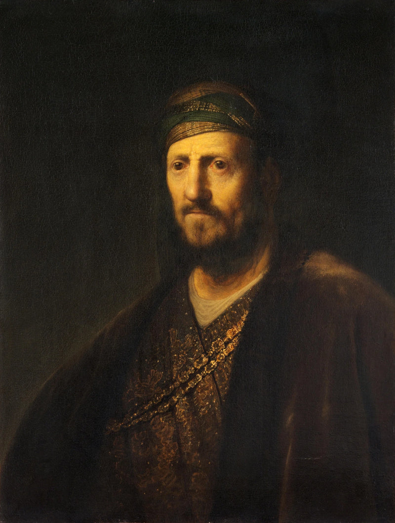 Manlig byst i österländsk kostym - Rembrandt