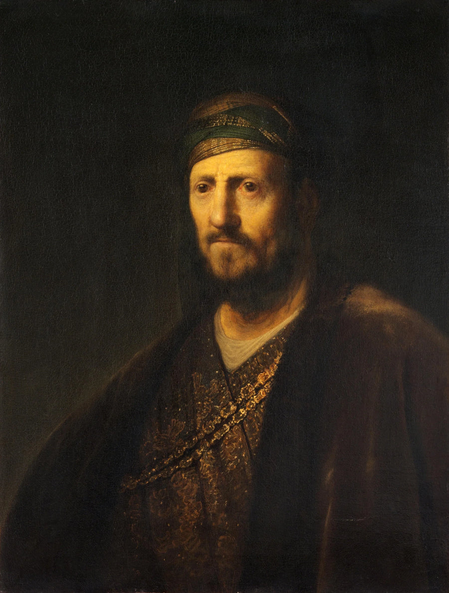 Manlig byst i österländsk kostym - Rembrandt