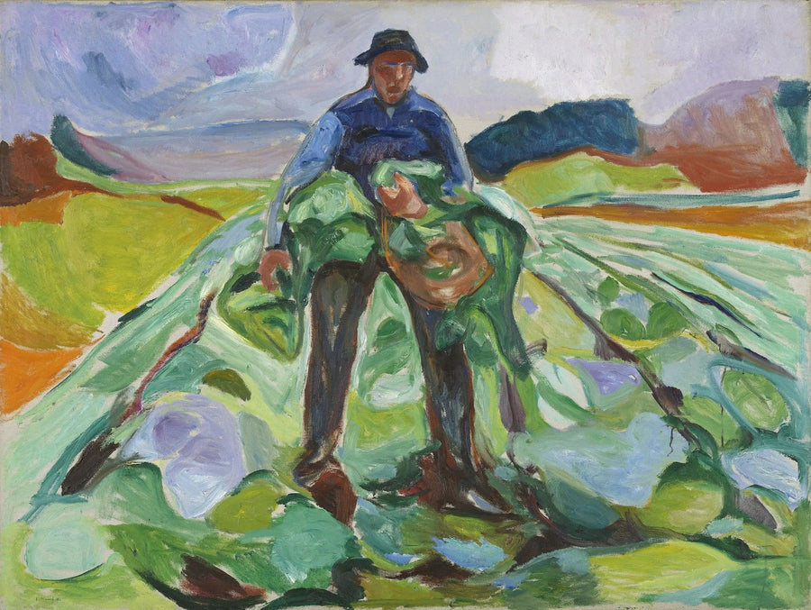 Man i kålfältet - Edvard Munch
