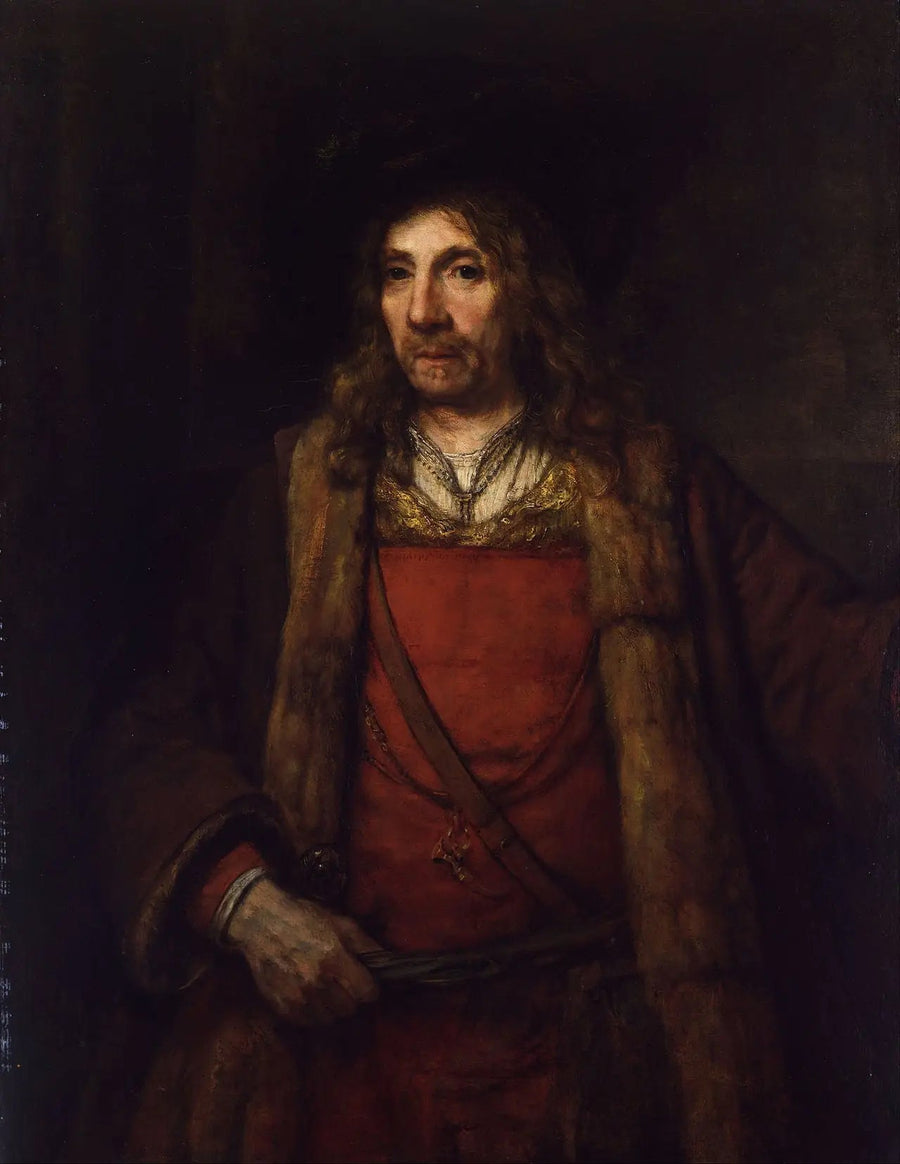 Man i en pälsfodrad kappa - Rembrandt