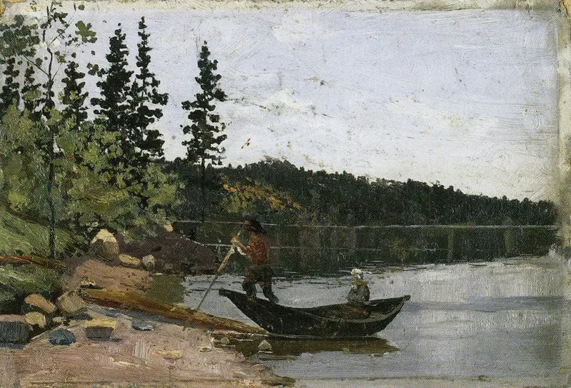 Man och kvinna i en båt - Edvard Munch