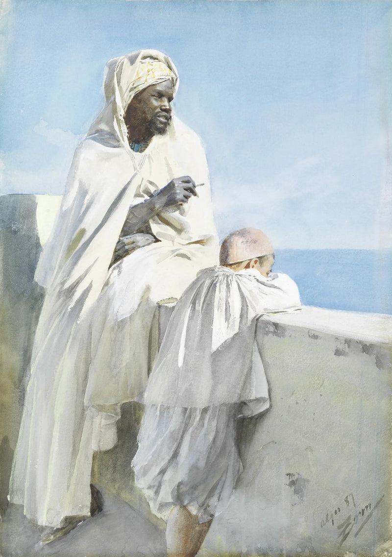 Man och pojke i Alger - Anders Zorn