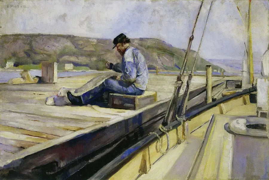 Man som lagar ett nät - Edvard Munch