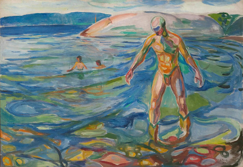 Man som badar - Edvard Munch