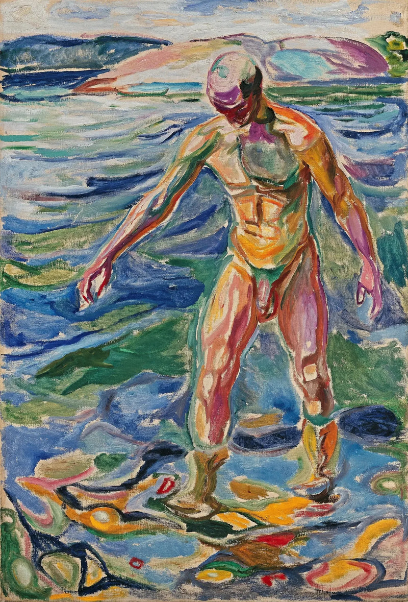 Man som badar - Edvard Munch