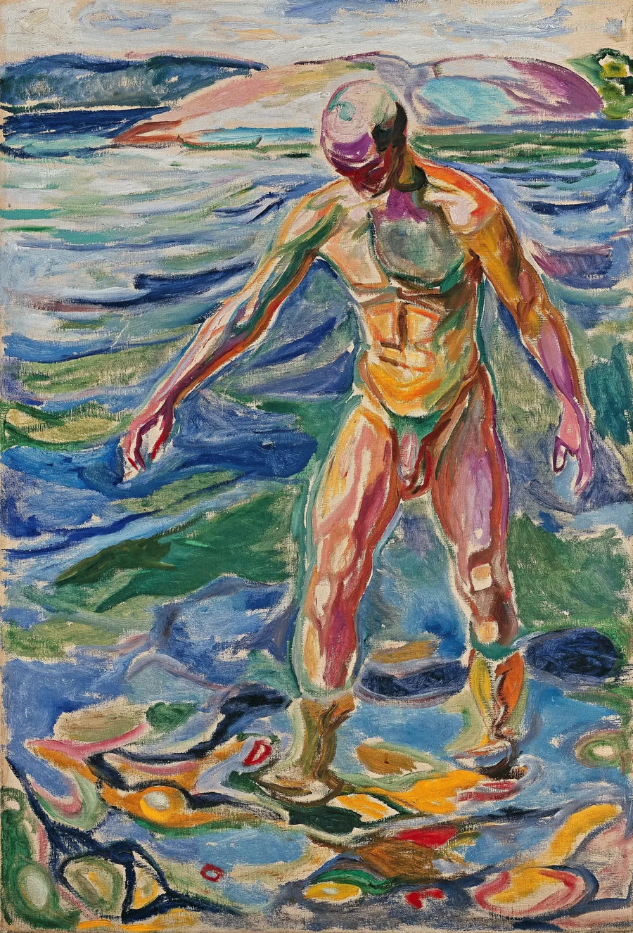 Man som badar - Edvard Munch