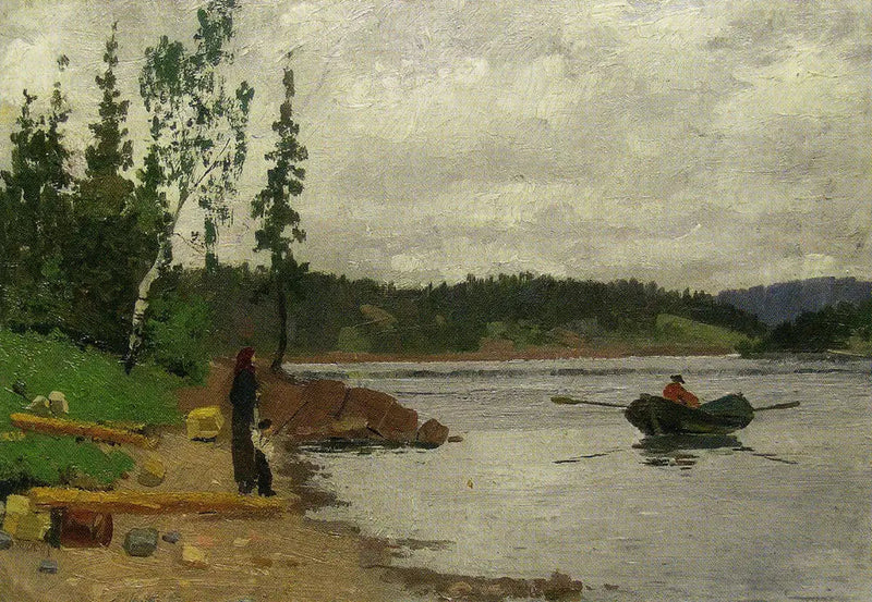 Man som promenerar mot kusten - Edvard Munch