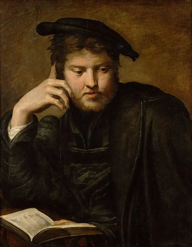Man som håller en bok - Parmigianino
