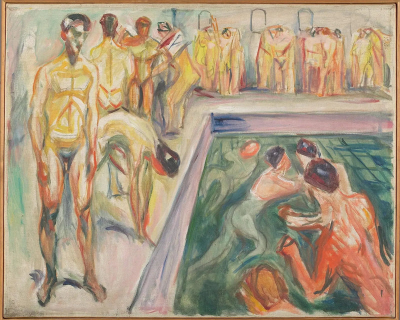 Nakna män vid poolen - Edvard Munch