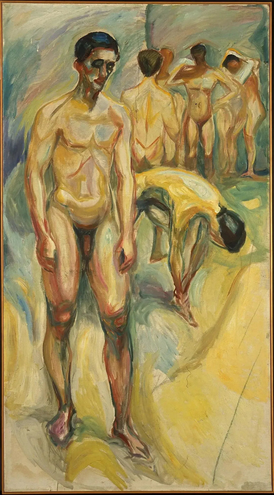 Nakna män i badet - Edvard Munch