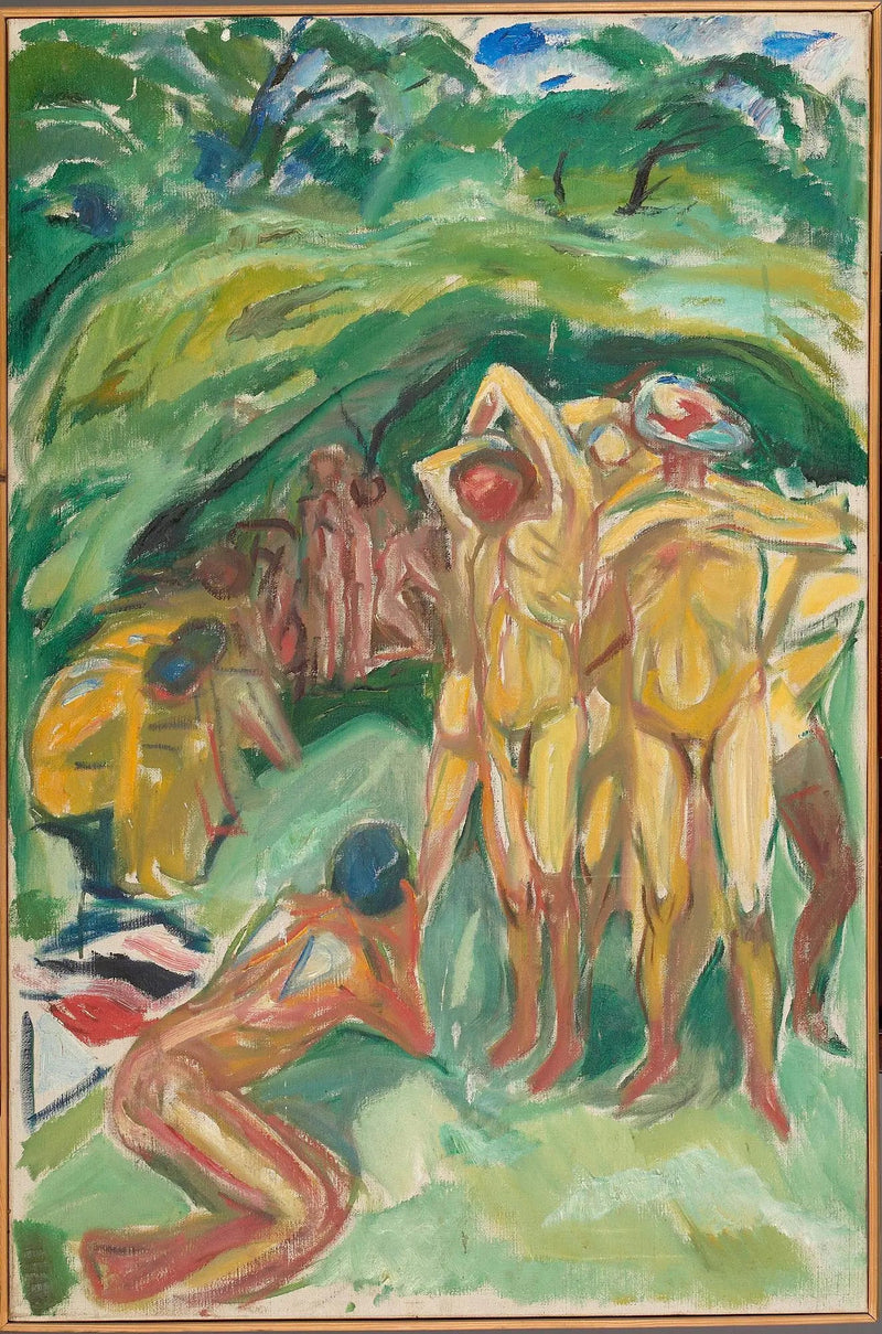 Nakna män i skogen - Edvard Munch