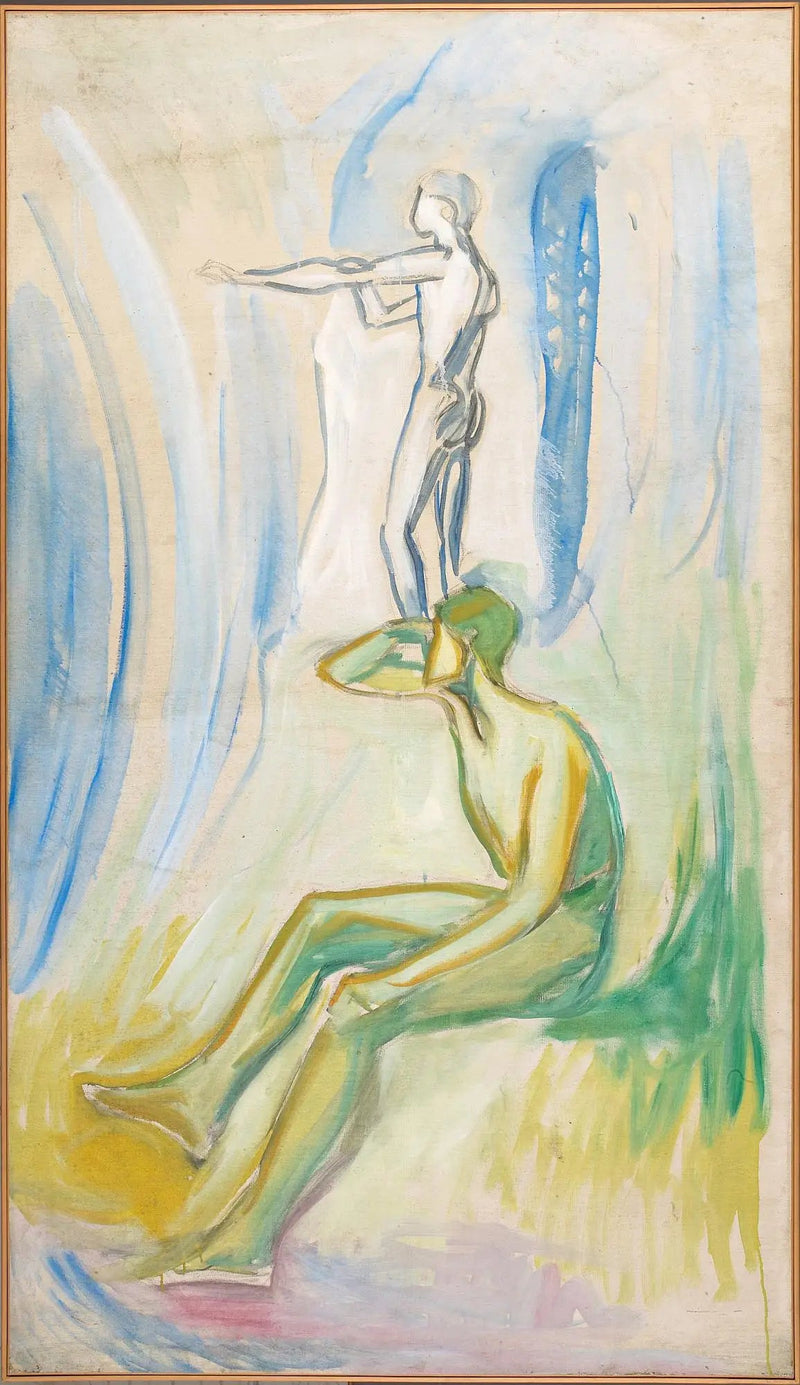 Män som vänder sig mot solen - Edvard Munch