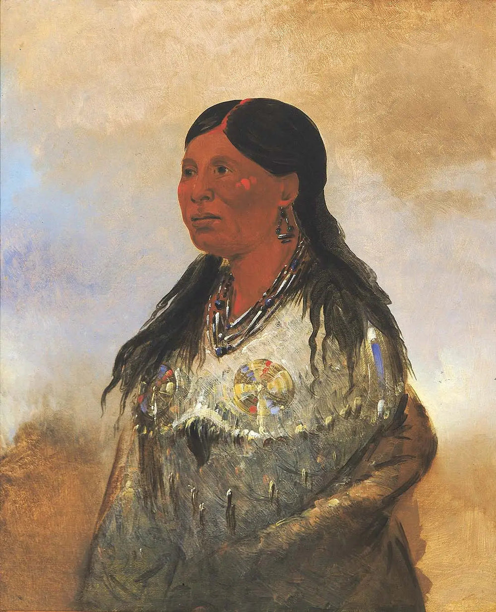 Hón-je-a-pút-o épouse du chasseur d’ours - George Catlin - Alpha Reproduction