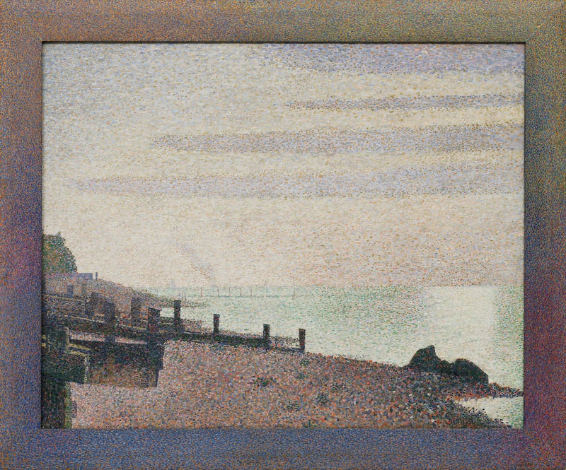 Honfleur, en kväll, mynning av Seine - Georges Seurat