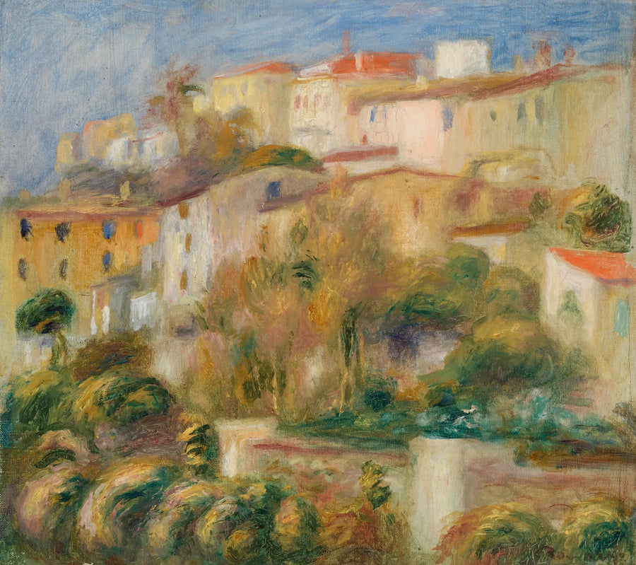 Hus på en kulle (Grupp av hus på en sluttning) - Pierre-Auguste Renoir