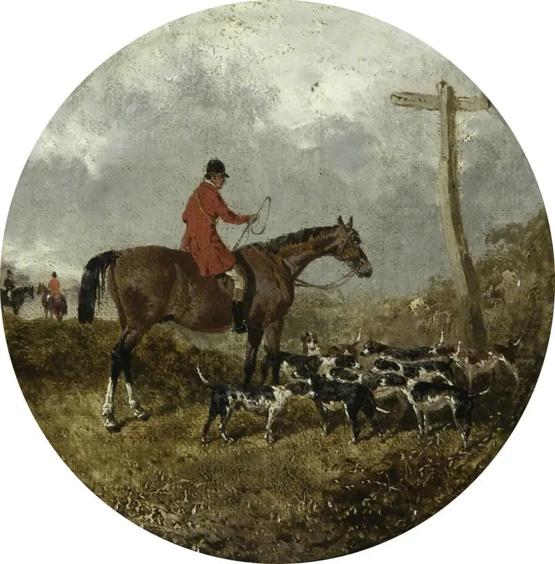 Åtta cirkulära scener av rävjakt: jägare och hundar - John Frederick Herring, Sr.